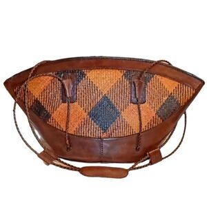 Vintage Inge Christopher Large Indonesian Leather Handbag